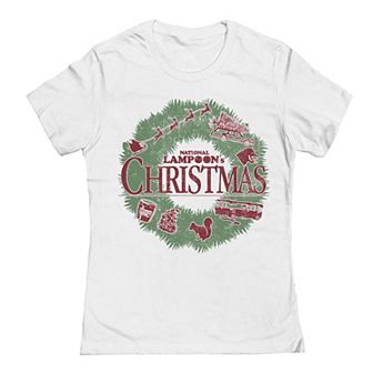 Junior's National Lampoon Wreath National Lampoon's Christmas Vacation Graphic Tee