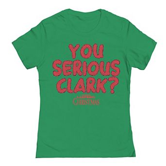Junior's You Serious Clark Red National Lampoon's Christmas Vacation Graphic Tee