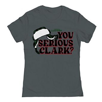 Junior's You Serious Clark Black National Lampoon's Christmas Vacation Graphic Tee