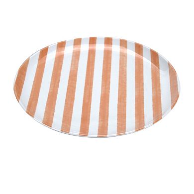 Celebrate Together™ Summer Orange Striped Melamine Dinner Plate