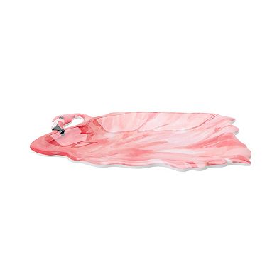 Celebrate Together Summer Flamingo Figural Melamine Treat Platter