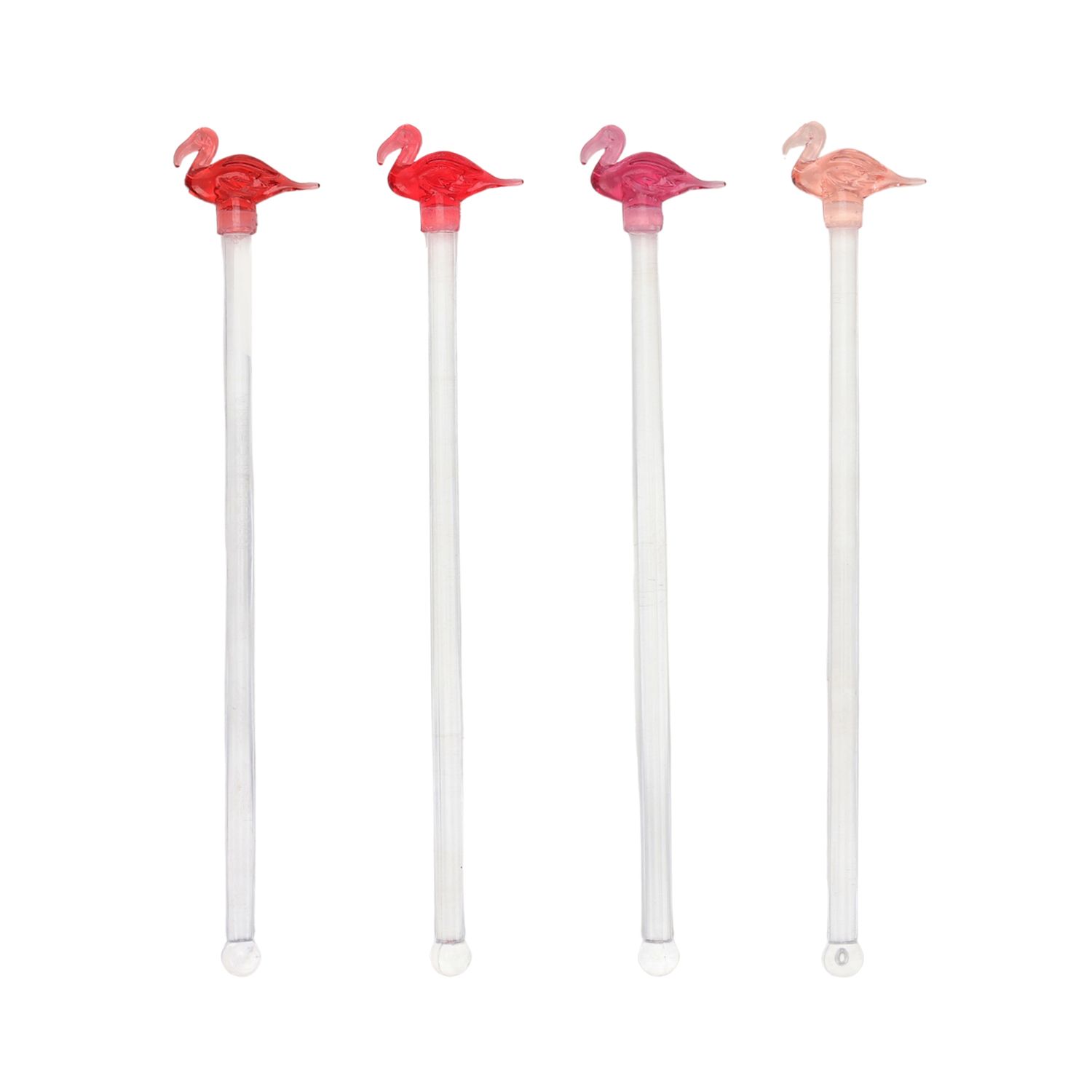 36 Pack Flamingo Drink Stirrers Cocktail Swizzle Sticks 6 Inch Reusable 18 Pink + 18 Rose For Summer Coffee Milk Chocolate Beverages Tropical Party Decor Bar Accessories Drink Tools