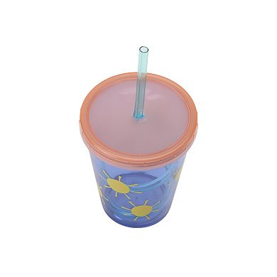 Celebrate Together™ Summer Happy Sun Plastic Straw Cup