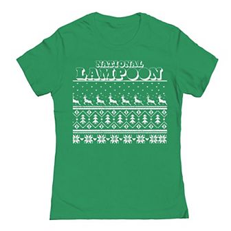 Junior's Xmas Ugly Sweater National Lampoon's Christmas Vacation Graphic Tee