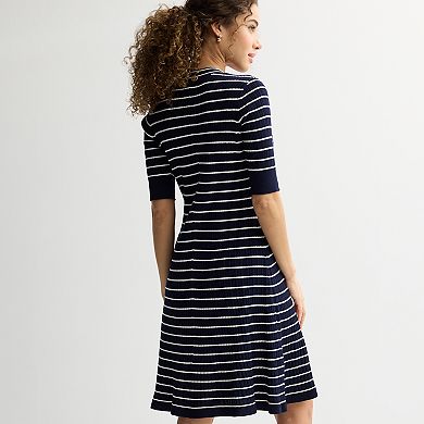 Women's Draper James Elbow Sleeve Button Front Dress