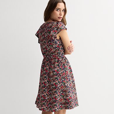 Women's Draper James Flutter Sleeve Squareneck Mini Dress