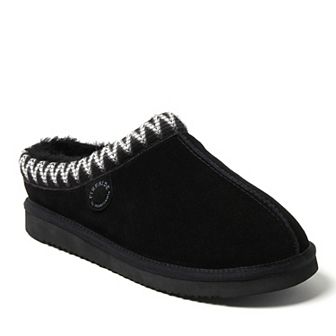 Men's Fireside by Dearfoams Grafton Genuine Shearling Clog With Taping Slippers