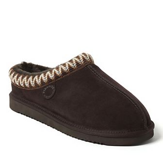 Men's Fireside by Dearfoams Grafton Genuine Shearling Clog With Taping Slippers