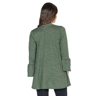 Women's 24Seven Comfort Apparel 3/4-Sleeve Open Cardigan