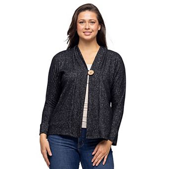Women's 24Seven Comfort Apparel Single Button Cardigan