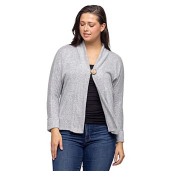 Women's 24Seven Comfort Apparel Single Button Cardigan