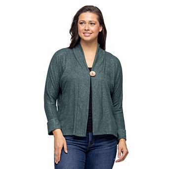 Women's 24Seven Comfort Apparel Single Button Cardigan