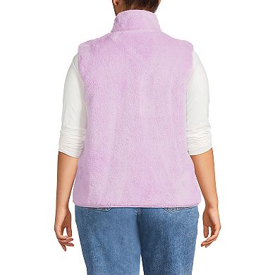 Plus Size Lands' End Cozy Sherpa Fleece Vest