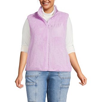Plus Size Lands' End Cozy Sherpa Fleece Vest
