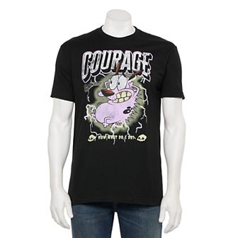 Men's Courage the Cowardly Dog Vintage Distressed "Now What Do I Do?" Graphic T-Shirt
