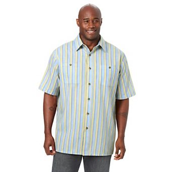 KingSize Men's Big & Tall Wrinkle-Resistant Short Sleeve Button Down