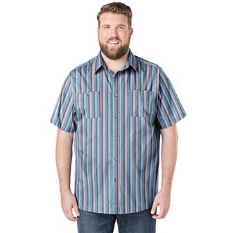 KingSize Men's Big & Tall Wrinkle-Resistant Short Sleeve Button Down