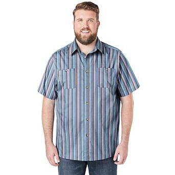 KingSize Men's Big & Tall Wrinkle-Resistant Short Sleeve Button Down