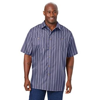 KingSize Men's Big & Tall Wrinkle-Resistant Short Sleeve Button Down