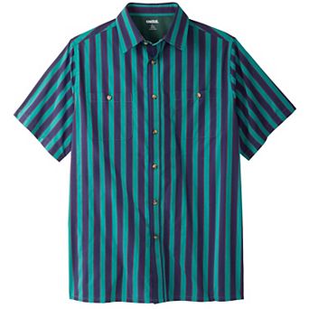 KingSize Men's Big & Tall Wrinkle-Resistant Short Sleeve Button Down