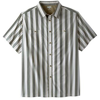 KingSize Men's Big & Tall Wrinkle-Resistant Short Sleeve Button Down