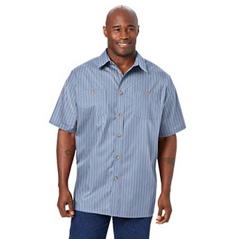KingSize Men's Big & Tall Wrinkle-Resistant Short Sleeve Button Down