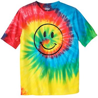 Kingsize Men's Big & Tall Tie-dye Graphic Tee