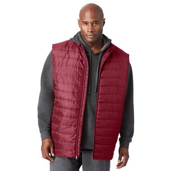 Kingsize Men's Big & Tall Packable Puffer Vest