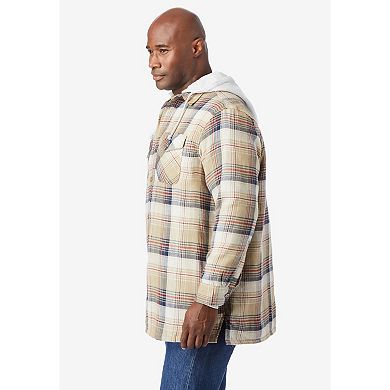 Boulder Creek by KingSize Men's Big & Tall Removable Hooded Shirt Jacket