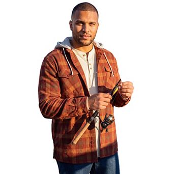 Boulder Creek by KingSize Men's Big & Tall Removable Hooded Shirt Jacket