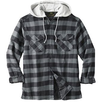 Boulder Creek by KingSize Men's Big & Tall Removable Hooded Shirt Jacket