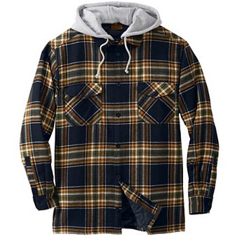 Boulder Creek by KingSize Men's Big & Tall Removable Hooded Shirt Jacket