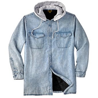 Boulder Creek by KingSize Men's Big & Tall Removable Hooded Shirt Jacket