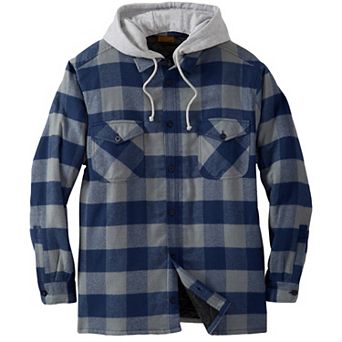 Boulder Creek by KingSize Men's Big & Tall Removable Hooded Shirt Jacket