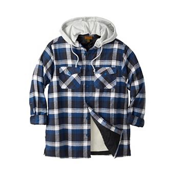 Boulder Creek by KingSize Men's Big & Tall Removable Hooded Shirt Jacket