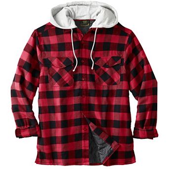 Boulder Creek by KingSize Men's Big & Tall Removable Hooded Shirt Jacket