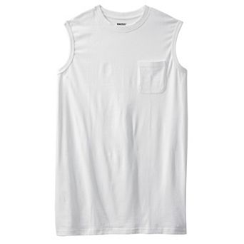 Kingsize Men's Big & Tall Shrink-less Longer-length Lightweight Muscle Pocket Tee