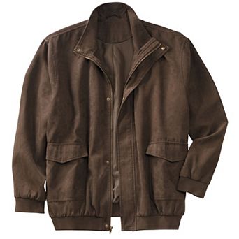 Kingsize Men's Big & Tall Microsuede Bomber Jacket