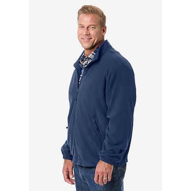 KingSize Men's Big & Tall Explorer Plush Fleece Full-Zip Jacket