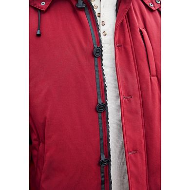 Kingsize Men's Big & Tall Arctic Down Parka With Detachable Hood And Insulated Cuffs