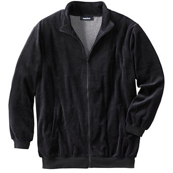Kingsize Men's Big & Tall Velour Full-zip Jacket