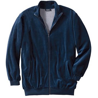 Kingsize Men's Big & Tall Velour Full-zip Jacket