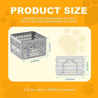 Pet Playpen with Locking Door Ventilated Design