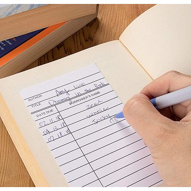 250 Pack Checkout Library Cards For Book Checkouts, Cds, Vinyl Records, 3x5"