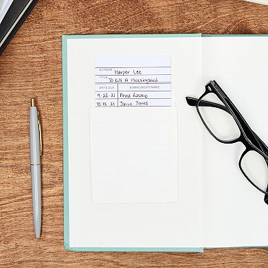 250 Pack Checkout Library Cards For Book Checkouts, Cds, Vinyl Records, 3x5"