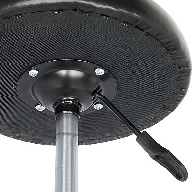 Modern Style Round Shape Bar Stool With Lines Rotation