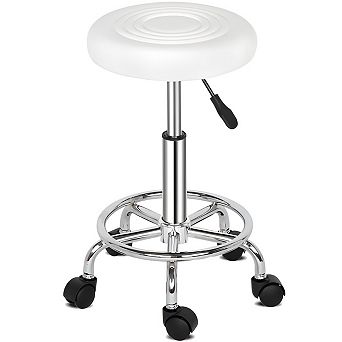 Modern Style Round Shape Bar Stool With Lines Rotation