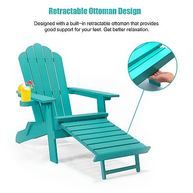 TALE Adirondack Chair Backyard Outdoor Furniture Painted Seating With Cup Holder All-Weather And Fade-Resistant Plastic Wood Ban Amazon main image 0