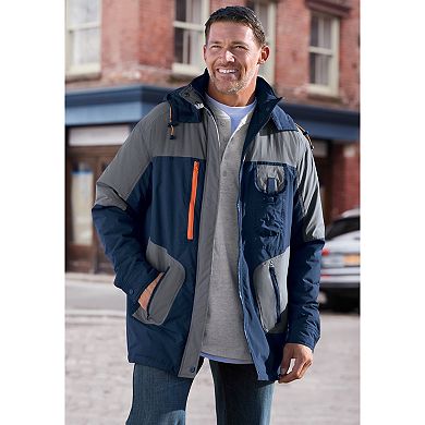 KingSize Men's Big & Tall Colorblock Tech Parka