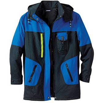 KingSize Men's Big & Tall Colorblock Tech Parka
